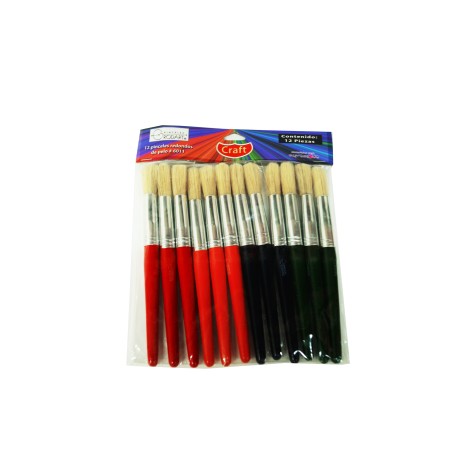 Pinceles redondos de pelo 6011 Craft c/12 piezas