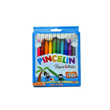 Plumones redondos lavables Pincelin c/ 12 piezas