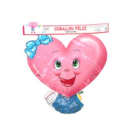 Póster movible Corazón feliz rosa/azul
