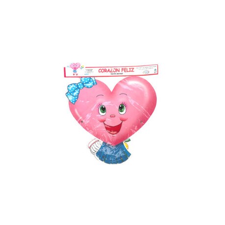 Póster movible Corazón feliz rosa/azul