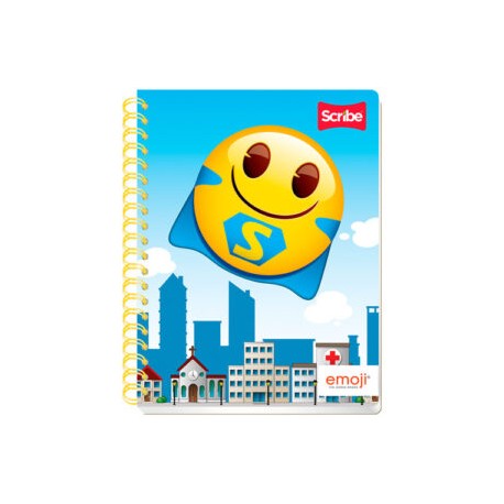 Cuaderno profesional Emoji, C5 100 hojas, doble espiral.