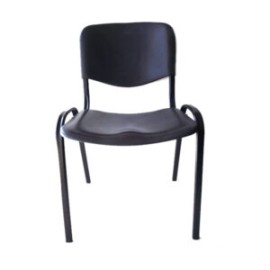 Silla de plástico negra Mayco