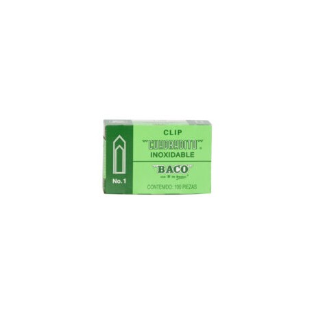 Clip cuadradito no. 1 c/100 piezas