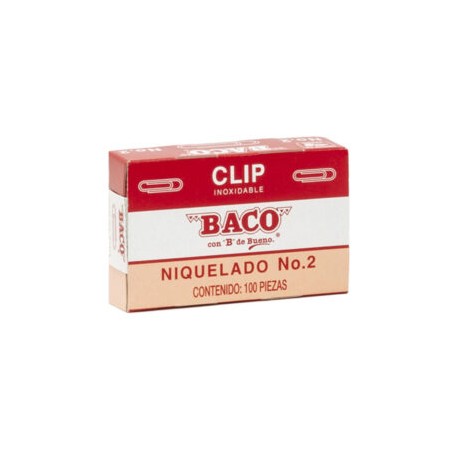 Clip niquelado no. 2 c/100 piezas