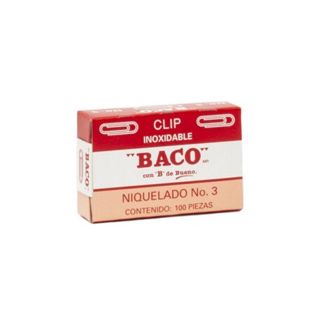 Clip niquelado no. 3 c/100 piezas