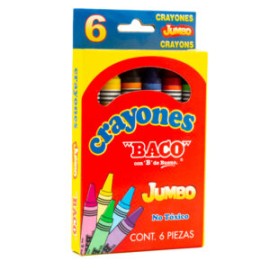 Crayon jumbo redondo c/6 pzas