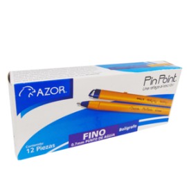 Bolígrafo Pin Point p/fino 0.7 mm, c/12 pzas