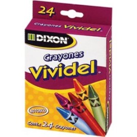 Crayón Vividel redondo delgado C/24 pzas