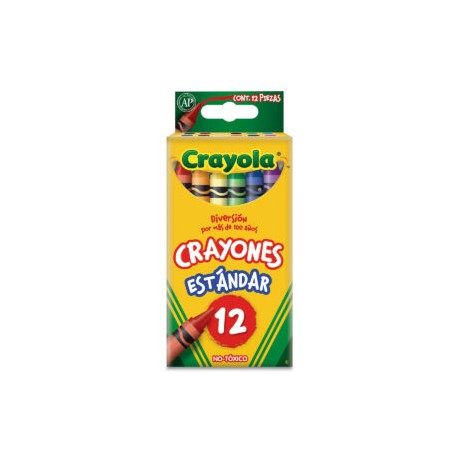 Crayones estándar redondos c/ 12 piezas