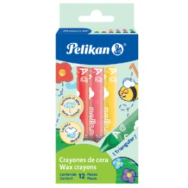Crayones estándar triangulares Pelikan c/12 pzas