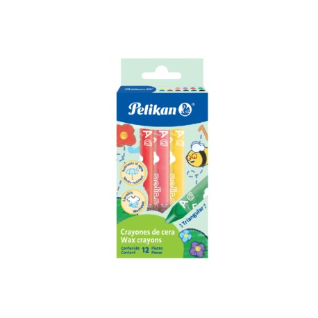 Crayones estándar triangulares Pelikan c/12 pzas