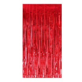 Cortina metálica de lluvia lisa, delgada, corta 40 cm v/colores
