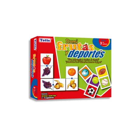 Dominó didáctico Frutas y deportes