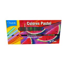 Gises colores pastel barras profesionales c/ 12 piezas