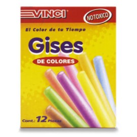 Gises de colores surtidos c/ 12 piezas