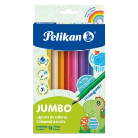 Lápices de colores Jumbo triangulares Pelikan c/12 pzas
