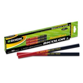 Lápiz bicolor hexagonal jumbo c/10 pzas Dixon