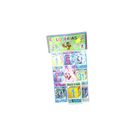 Lotería didáctica Números en ingles