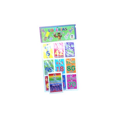 Lotería didáctica Tablas de multiplicar