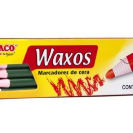 Marcador de cera Waxos c/ 12 piezas