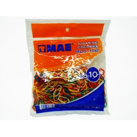 Ligas de colores no. 10 bolsa c/ 80grs