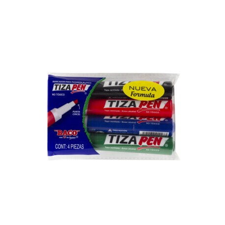 Marcador para pizarrón Tizapen c/ 4 piezas