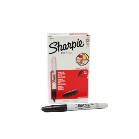 Marcador permanente punto fino Sharpie c/ 12 piezas