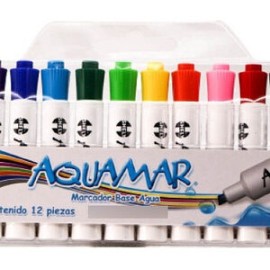 Marcadores de agua de colores Aquamar c/ 12 piezas